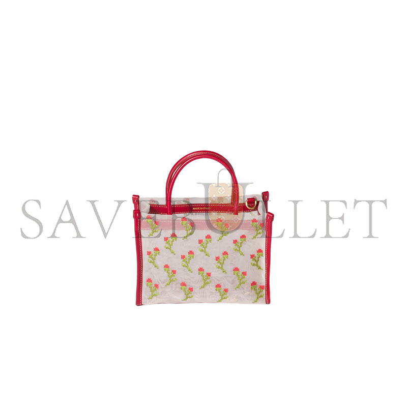 M1v M1v EMBROIDERED MESH TOP-HANDLE BAG 5BA310 (19.5*14*9cm)